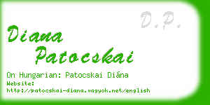 diana patocskai business card